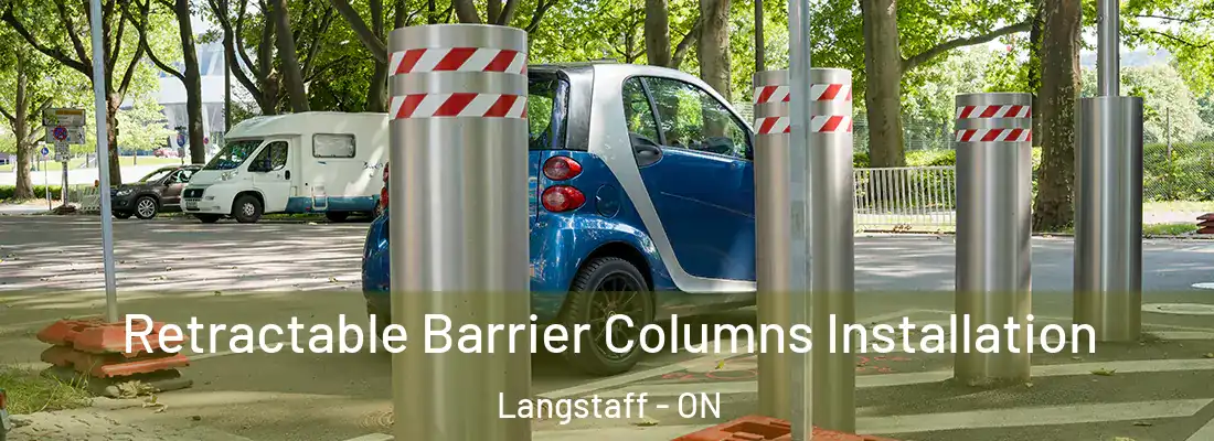  Retractable Barrier Columns Installation Langstaff - ON